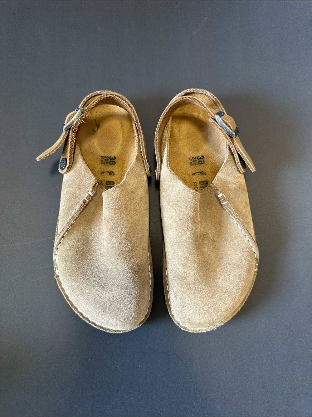Birkenstock clogs with heel strap